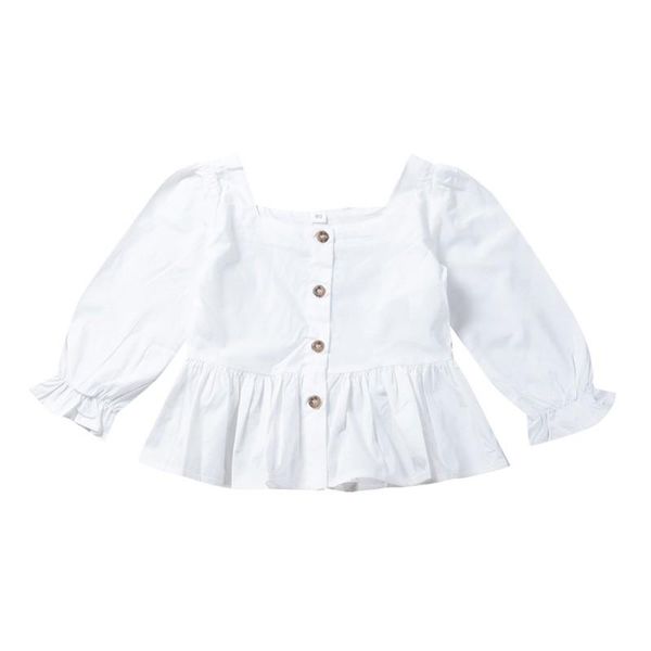 

shirts white kids clothes girl blouses summer baby girls cute long sleeve shirt, White;black