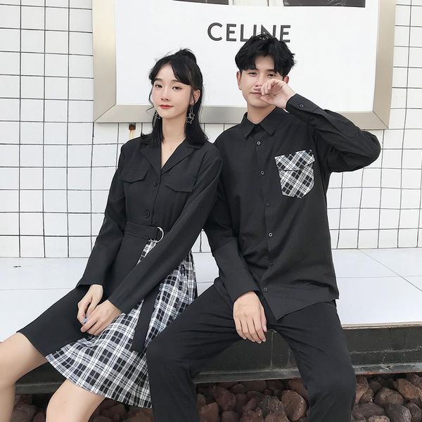 

dress shirt for men couples clothes women's hoodies & sweatshirts, Black