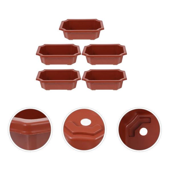

planters & pots 5pcs flower pot balcony bonsai bowl home basin planter