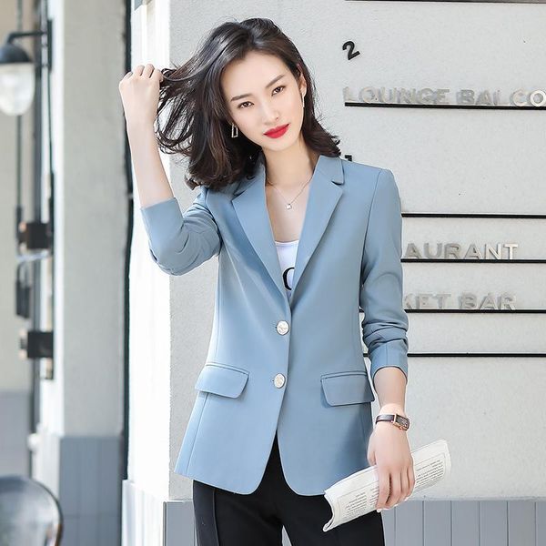 

women's suits & blazers professional suit korean blazer coat president temperament casual formal work clothes 2021 spring, White;black