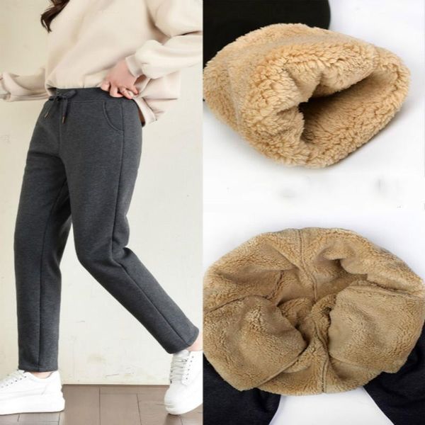 

women's pants & capris winter korean high waist 2021 streetwear casual joggers women cargo warm fitness sweatpants trousers ygrsk01, Black;white