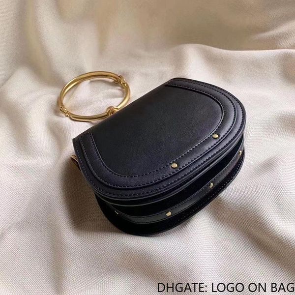 

women luxurys designers summer genuine leather handbag ring package saddle metal bags nile handle bracelet female shoulder messenger crossbo