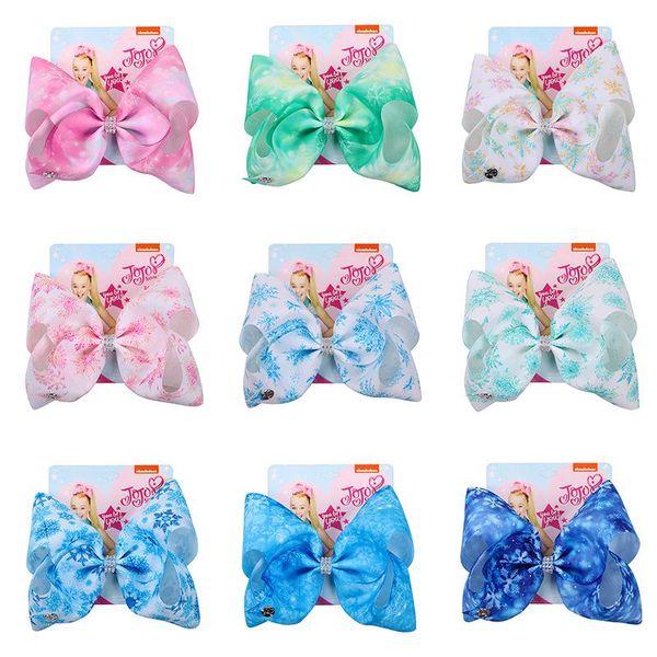 

europe and america print summer festival children bow hairpin hair accessories, Slivery;white