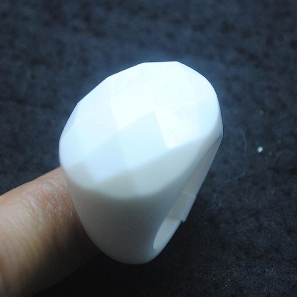 

wedding rings 1pc nature faceted white stone 22mm wideth diameter 20mm men's finger ring for luxury party wearing, Slivery;golden