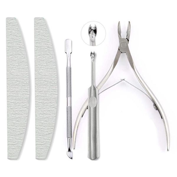 

stainless steel nail horny layer removed tool file dead skin fork cuticle pusher scissors art manicure accessories pushers