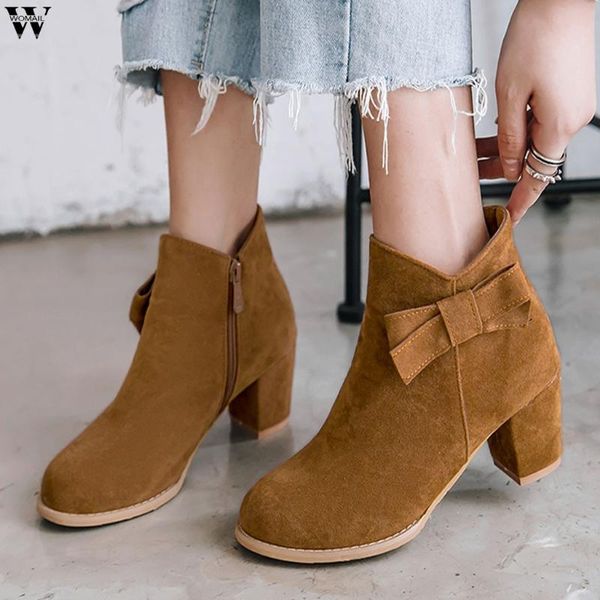 

boots autumn female ankle women low heel shoes zipper heels plus size casual slip on short boot footwear .16, Black