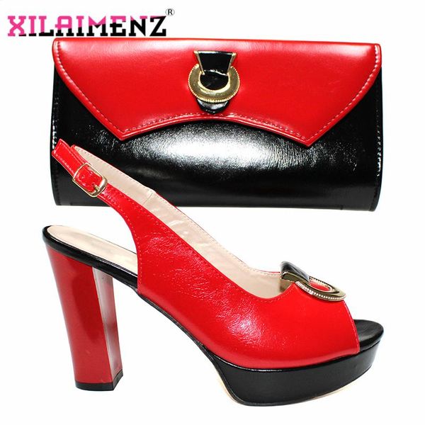 

dress shoes red with black color special arrivals and bag to match nigerian women set italian office ladies for working