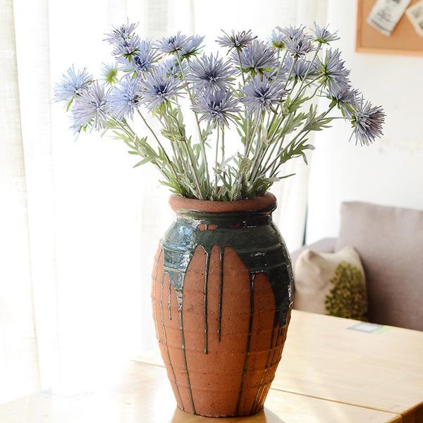 

pc silk dasiy artificial flowers decorative stamen trident daisy for wedding decoration home decor fake & wreaths