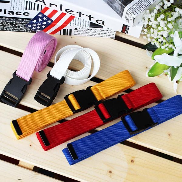 

belts 116cm adjustable canvas belt for women casual female waist with buckle harajuku solid color long ceinture femme, Black;brown