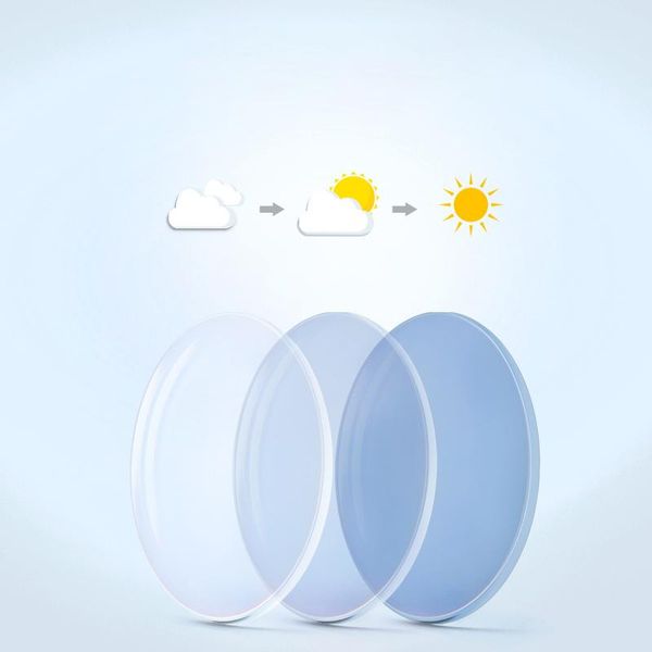 

other fashion accessories 1.56 1.61 1.67 index pochromic glasses lenses resin lens change to grey/brown anti polar uv400 chameleon, Silver