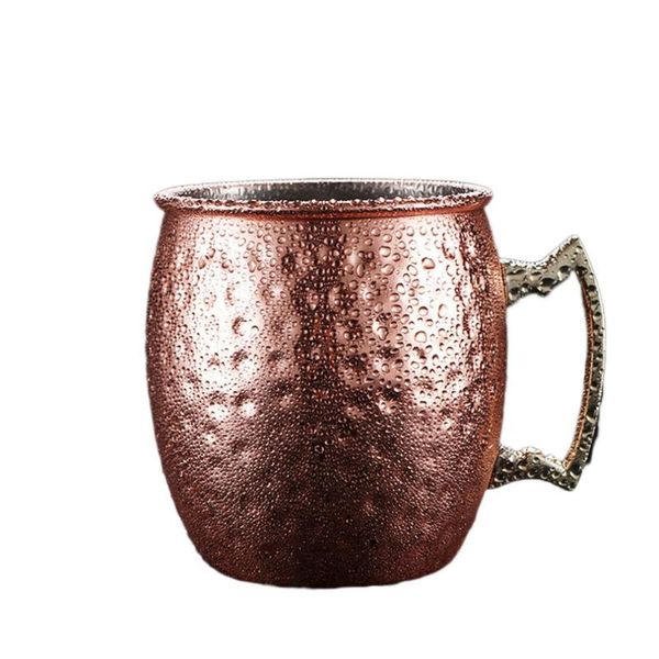 

mugs 304 stainless steel cocktail glass moscow scorpion copper plated cup russian creative drum-shaped wine
