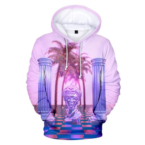 

men's hoodies & sweatshirts vaporwave 3d men women 2021 sale fashion print hip hop tracksuits polluvers hoodie sweatshirt coats, Black