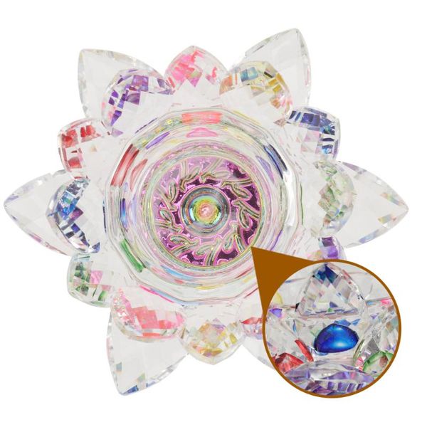 

1pc table candle holder crystal craft stand elegant lotus candles