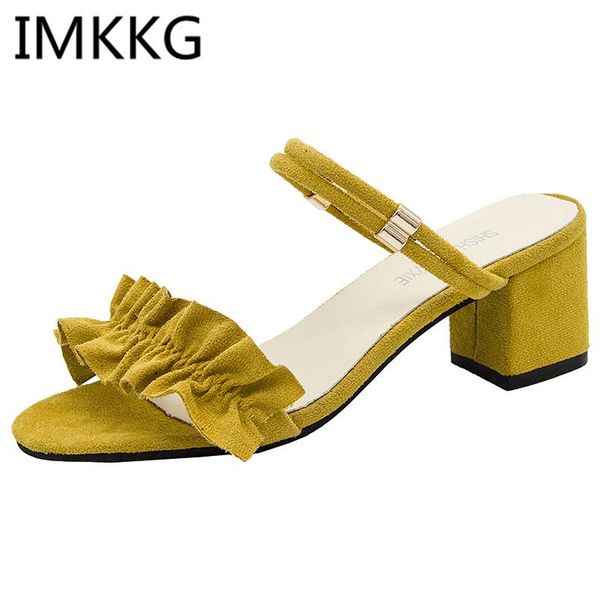 

dress shoes 2021 summer women fashion high heels sandals concise solid flip flops casual roman beach slippers a00057, Black