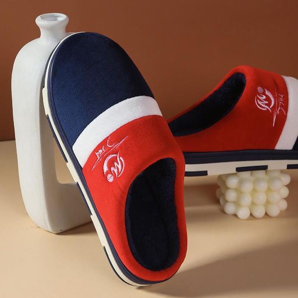 

slippers 2021 mixed color women home non-slip warm plush slides winter outdoor footwear flip flops ladies faux fur shoes, Black