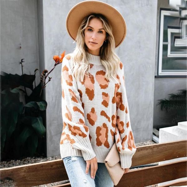 

ethnic clothing knitted sweater women 2021 design winter leopard loose long sleeve street fashion style pullover, Red