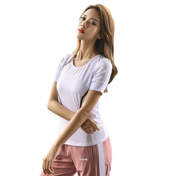 

running jerseys t-shirt female dry fast fitness yoga shirt ladies short-sleeved, Black;blue