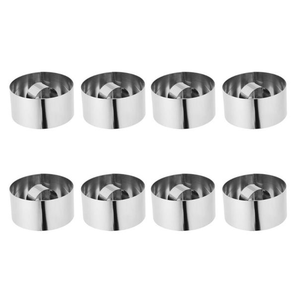 

baking moulds 8pcs stainless steel mousse rings cookie cutters biscuit molds