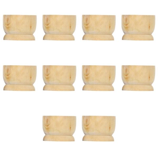 

storage bottles & jars 10pcs easter wood egg holders holder creative eggs tray for home