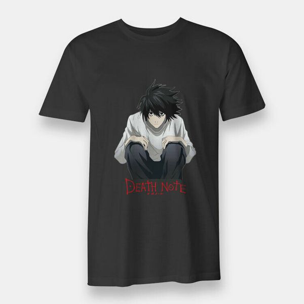 

death note japanese manga series men's t-shirt black, White;black