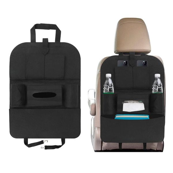 

car back seat storage bag organizer felt universal phone tissue drink multi pockets accessories