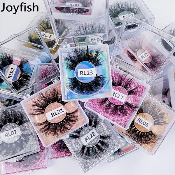 

5d 20/50 pairs 100% real mink lashes 25mm 27mm bulk wholesale laser glitter base square cases packaging long false eyelashes1