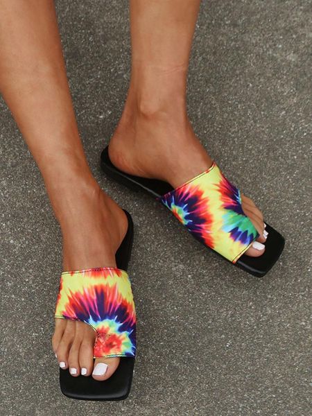 

slippers 2021 women mix color summer woman square toe flip flop ladies casual home flats female outdoor beach shoes plus size, Black