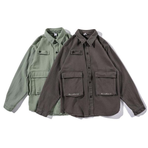 

men's jackets couple jacket 100% cotton large pocket japanese stereo, Black;brown