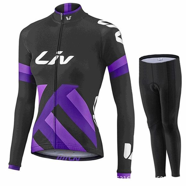 

liv women's spring and autumn long sleeve cycling suit, Gray