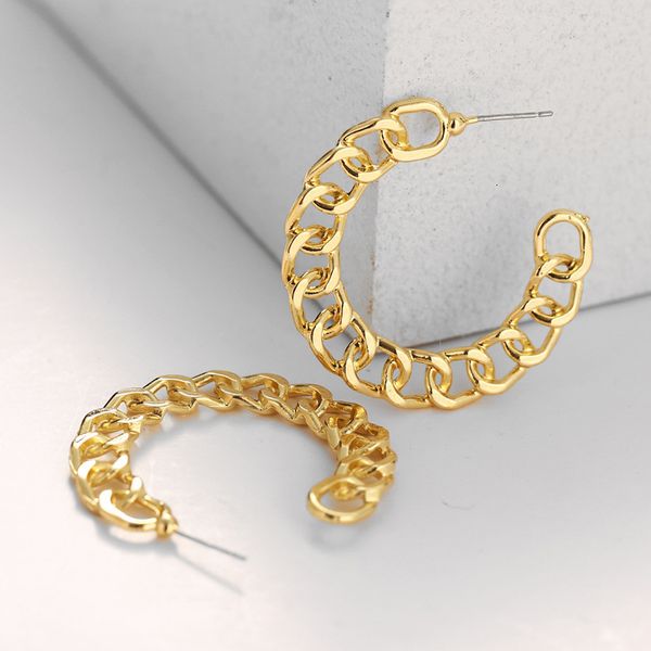 

5215804 alloy c-shaped irregular earrings, Silver