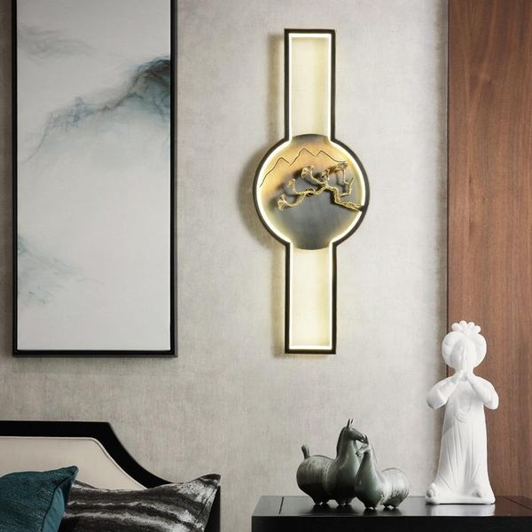 

wall lamp chinese style living room background bedroom bedside aisle staircase designer lamps