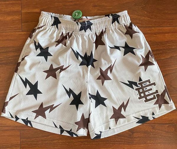 

eric emanuel ee basic short men's fitness shorts, mesh breathable beach pants, sports series basketball pants new york 22ss high qualti, White;black