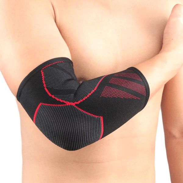 

elbow & knee pads anti-slip pad knitting pressure cover protective gear single pack for badminton basketball tennis sports safety, Black;gray