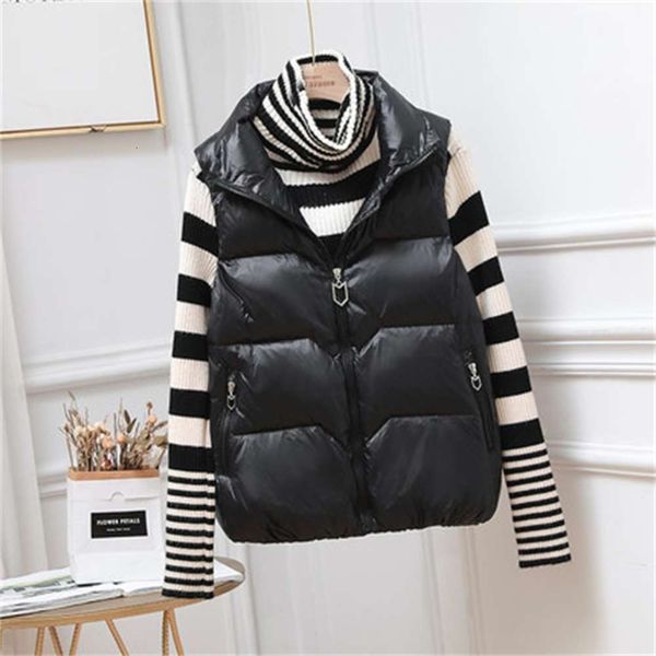 

down vest women's short style autumn winter loose white duck down jacket waistcoat