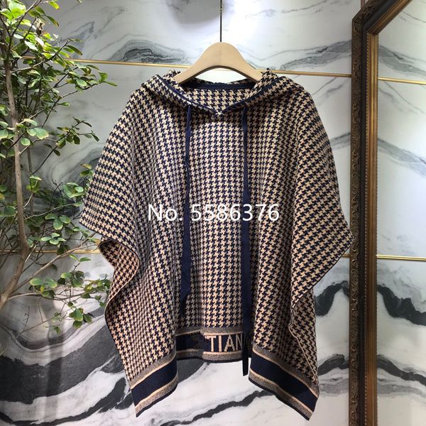 

2021 cape female winter wool mesh knitted sweater hoodie, White;black