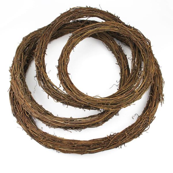 

decorative flowers & wreaths 10-50cm retro ring wreath rattan wicker garland home door diy hanging ornaments