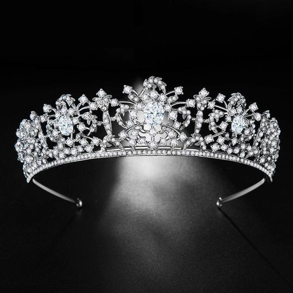 

hair clips & barrettes luxury crystal queen bridal tiaras crowns women baroque pageant diadem rhinestone princess jewelry wedding accessorie, Golden;silver
