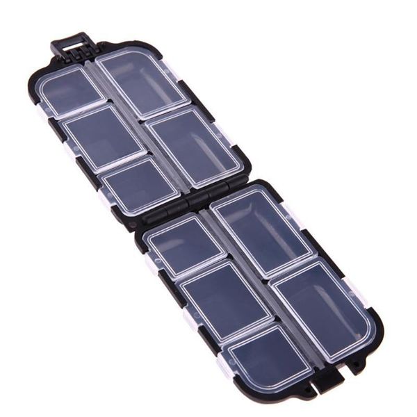 

compartments mini fishing tackle box fish lures hooks baits plastic storage holder square case pesca tools accessories