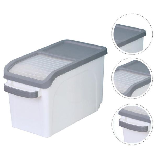 

storage bottles & jars 1pc insect-proof sealed grain bin kitchen rice box (gray)