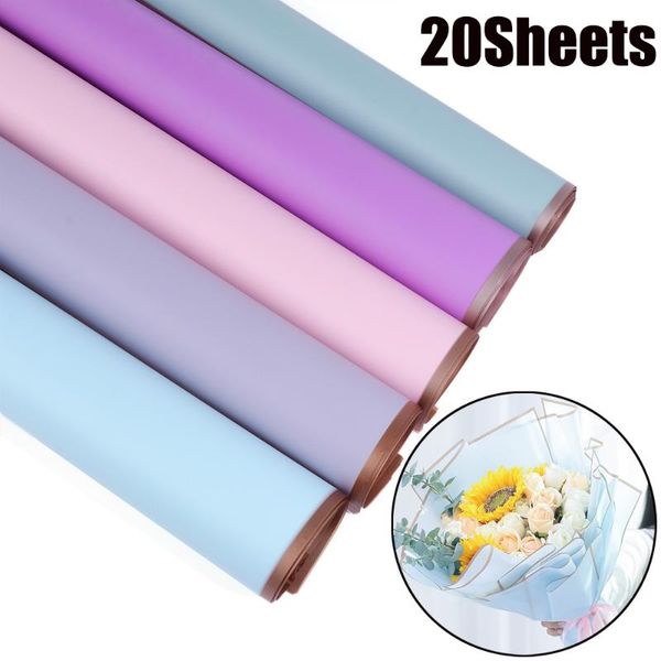 

gift wrap 20sheets colorful waterproof wrapping paper thickened golden border rose flower packaging diy crafts handmade tool supplies
