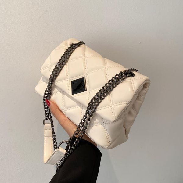 

chain female bags spring/summer fashion small square bag shoulder texture messenger handbag