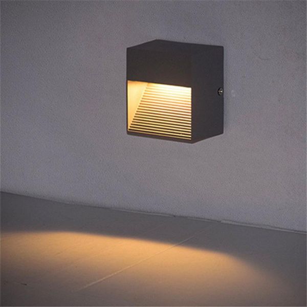 

outdoor wall lamps aluminum 3w waterproof led light courtyard balcony aisle corridor lamp surface mounted stair porch