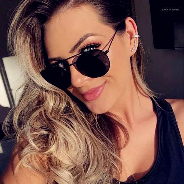 

luxury oversized sunglasses women vintage glasses brand designer for women/men retro gafas, White;black