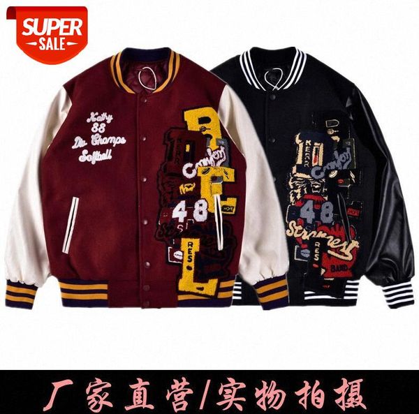 

travis scott jacket woolen quilted #8x6a, Black;brown