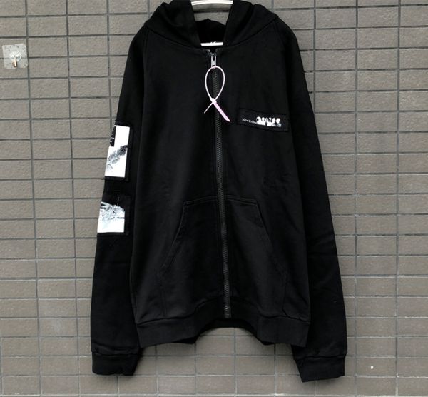 

men's jackets what floor are you on raf simons 06aw newtribes cloth zipper hoodie, Black;brown