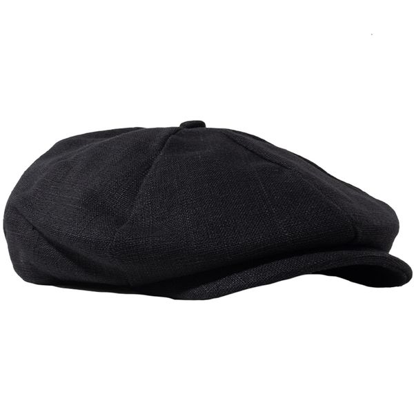 

male plus size ivy hat big head man spring summer and autumn sboy cap grade dad linen beret caps  55-58cm l 59-61cm 210429, Blue;gray