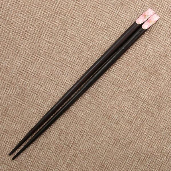 

pair chinese chopsticks iron wood non-slip sushi sticks chop gift reusable