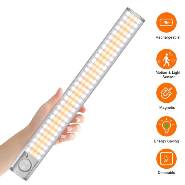 

80/120/160 leds pir led motion sensor light cupboard wardrobe bed usb charging lamp under cabinet night for closet stairs