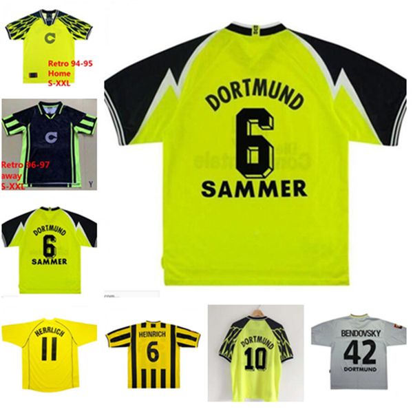 

thailand 98 99 retro 01 02 soccer jerseys 2000 2002 classic football shirts lewandowski rosicky bobic koller 95 96 97 94 12 13 reus, Black;yellow
