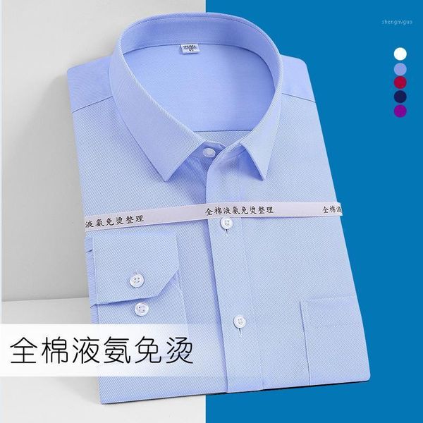 

men's dress shirts cotton non iron long sleeve shirt oversize stripe professional tooling business inch, White;black